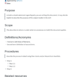 Process Documentation: Examples, Templates, And Tips With Procedure Document Sample Template