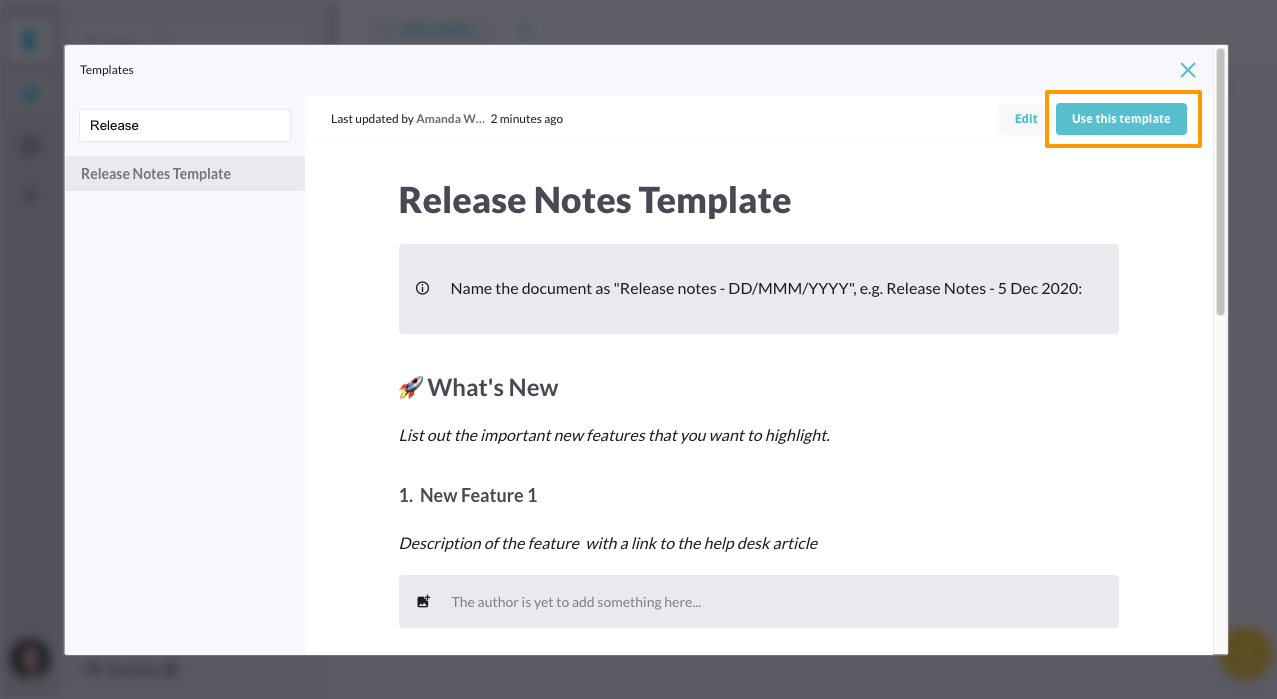 Product Release Notes Template For Software Development | Kipwise for Release Notes Sample Template