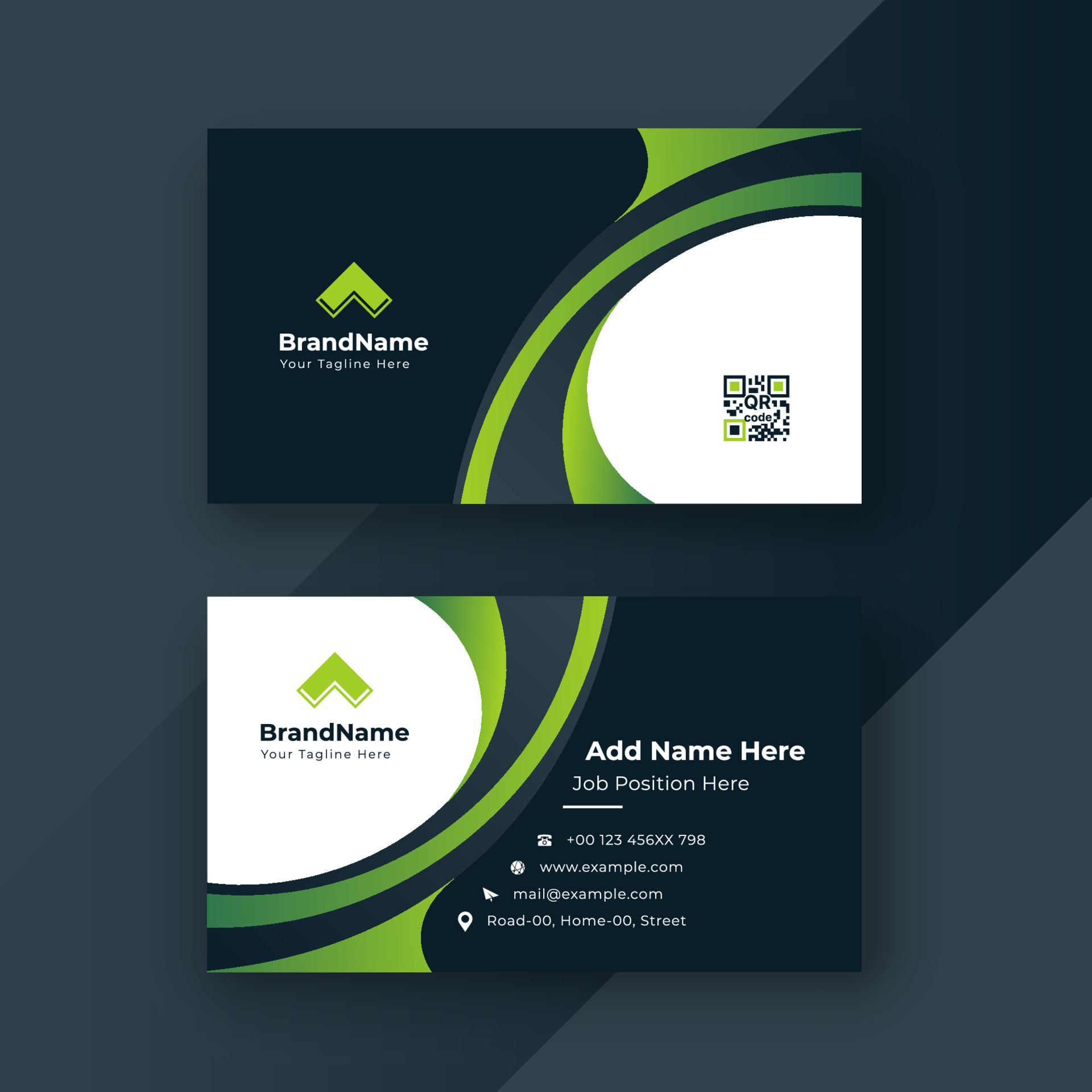 Professional Business Card Design Template 6886282 Vector Art At with regard to Business Card Sample Template