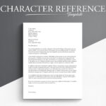 Professional Character Reference Letter Template. Google Docs/Microsoft  Word. Character Letter Template.   Etsy Singapore Pertaining To Character Reference Letter Template Sample