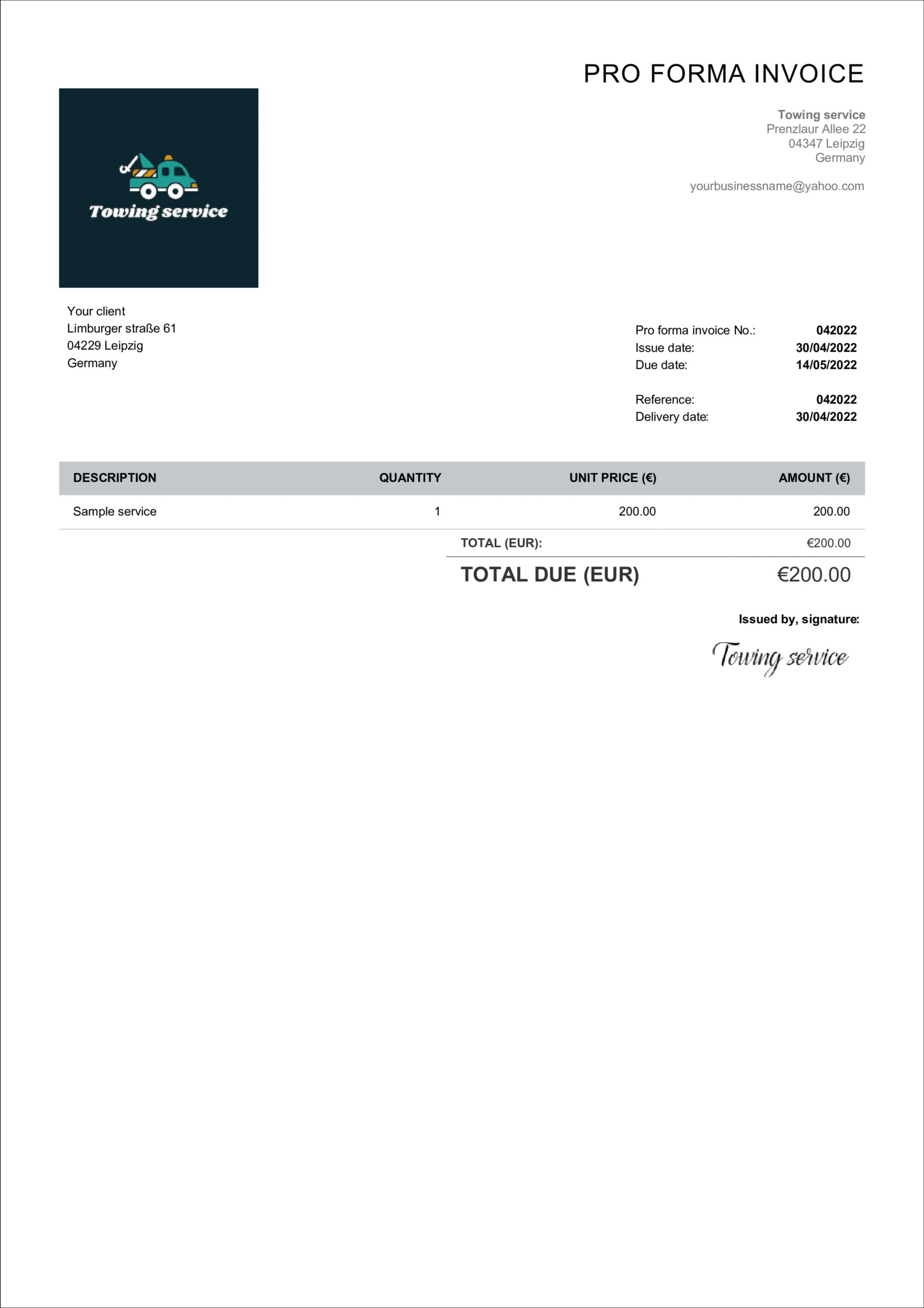 Proforma Invoice Template Made Easy - Free &amp;amp; Editable | Billdu within Proforma Invoice Template Sample