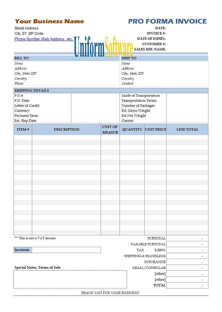 Proforma Invoice Templates pertaining to Provisional Receipt Sample Template