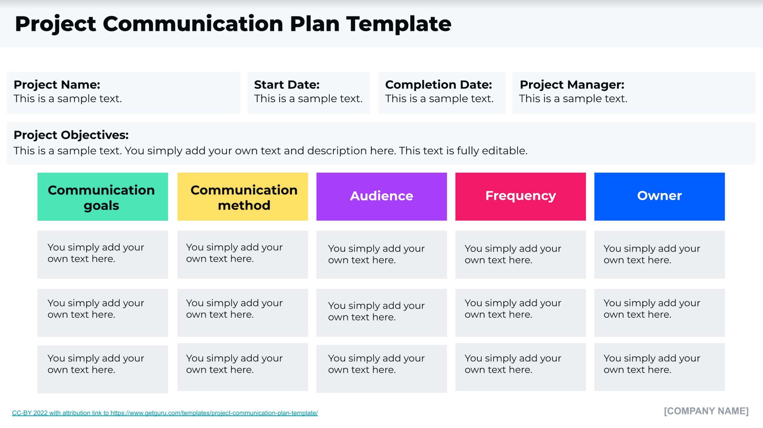 Project Communication Plan Templates, Examples &amp;amp; How-To | Guru regarding Strategic Communications Plan Template Sample