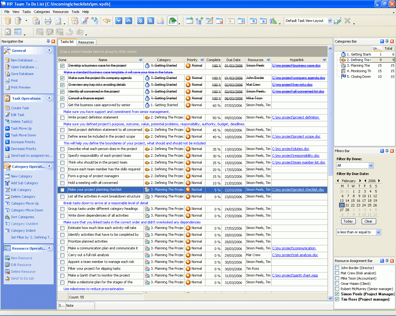 Project Management Checklist - To Do List, Organizer, Checklist within Project Management Task List Sample Template