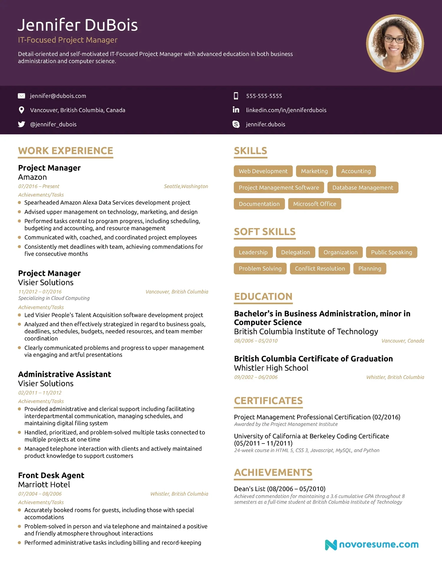 Project Manager Resume [2024] - Example &amp;amp; Full Guide for Project Manager Resume Template Sample