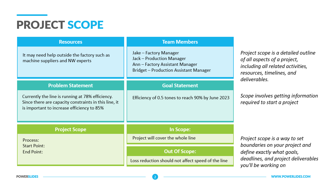 Project Scope Template - Powerslides throughout Project Scope Sample Template