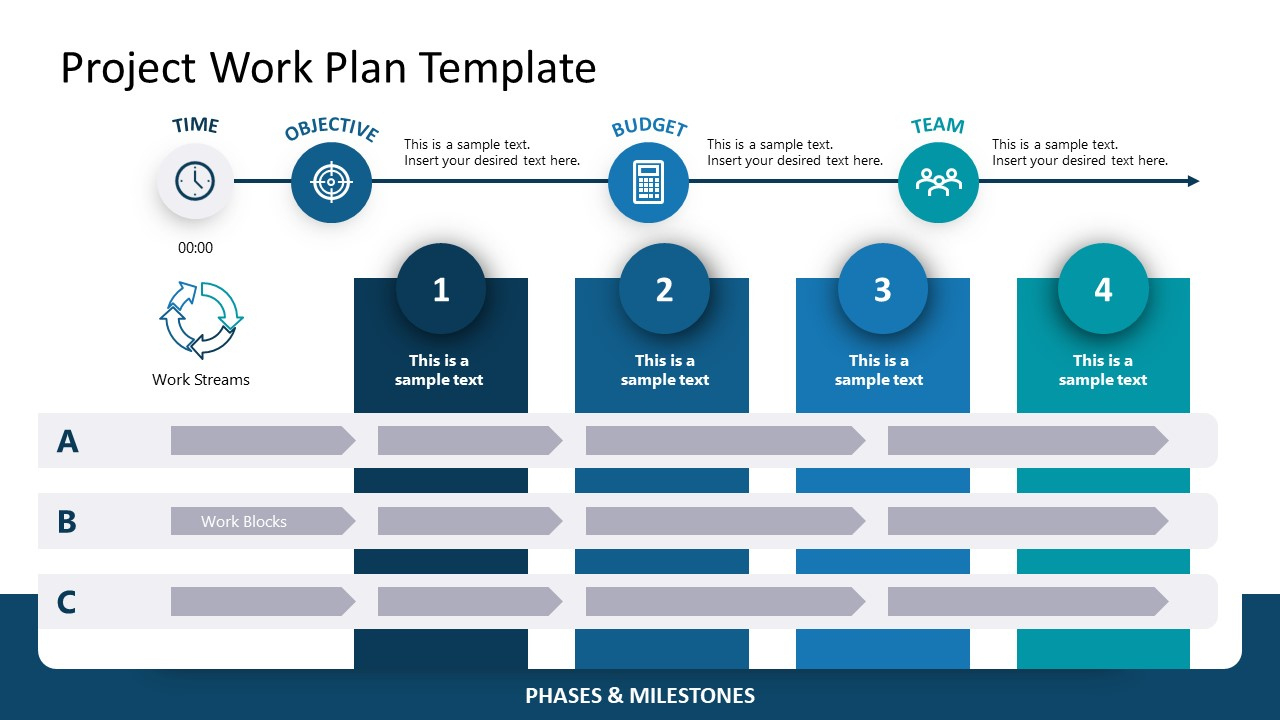 Project Work Plan Template - Slidemodel within Project Plan Sample Templates