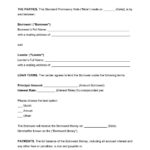 Promissory Note Template In Free Promissory Note Sample Template