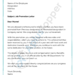 Promotion Letter | Format, Templates, Promotion Letter To Employee Intended For Promotion Letter Template Sample