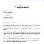 Promotion Letter Template   Edit Online & Download Example Inside Promotion Letter Template Sample