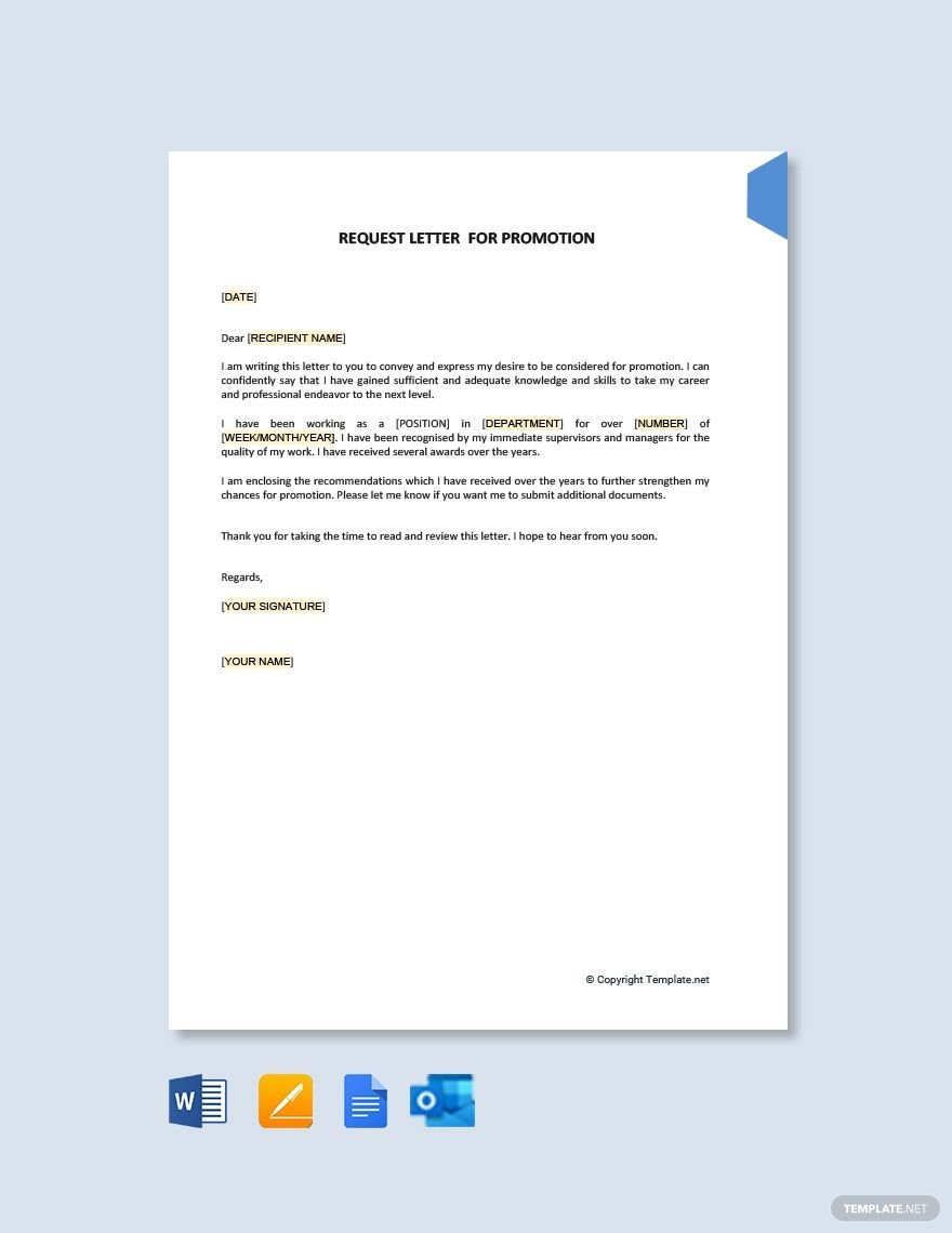 Promotion Letter Templates In Pdf - Free Download | Template throughout Promotion Letter Template Sample