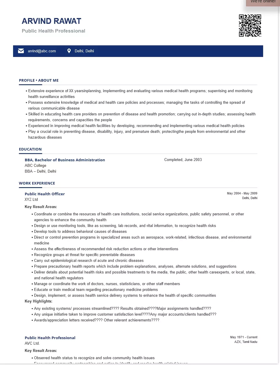 Public Health Professional Sample &amp;amp; Ready To Use Example | Shriresume with Healthcare Resume Template Sample