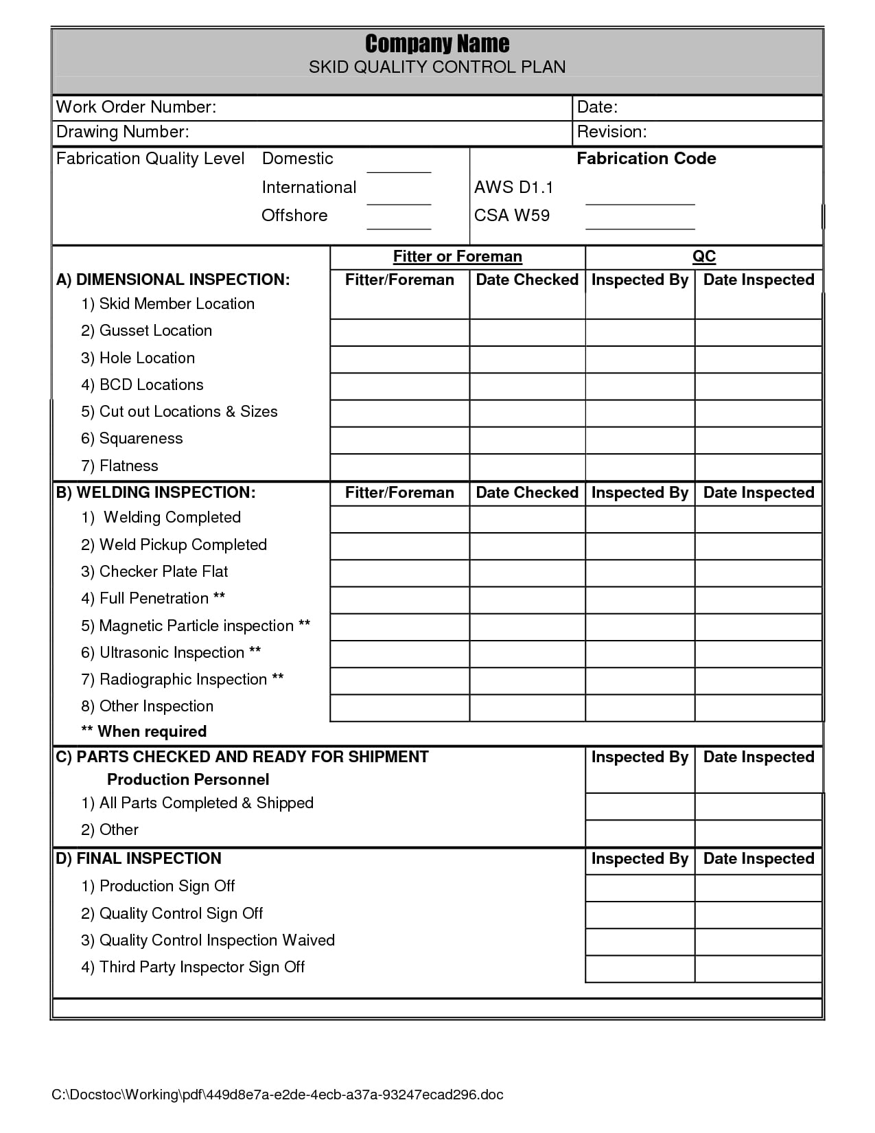 Quality Management Plan - 27+ Examples, Word, How To Develop, Pdf inside Quality Plan Sample Template