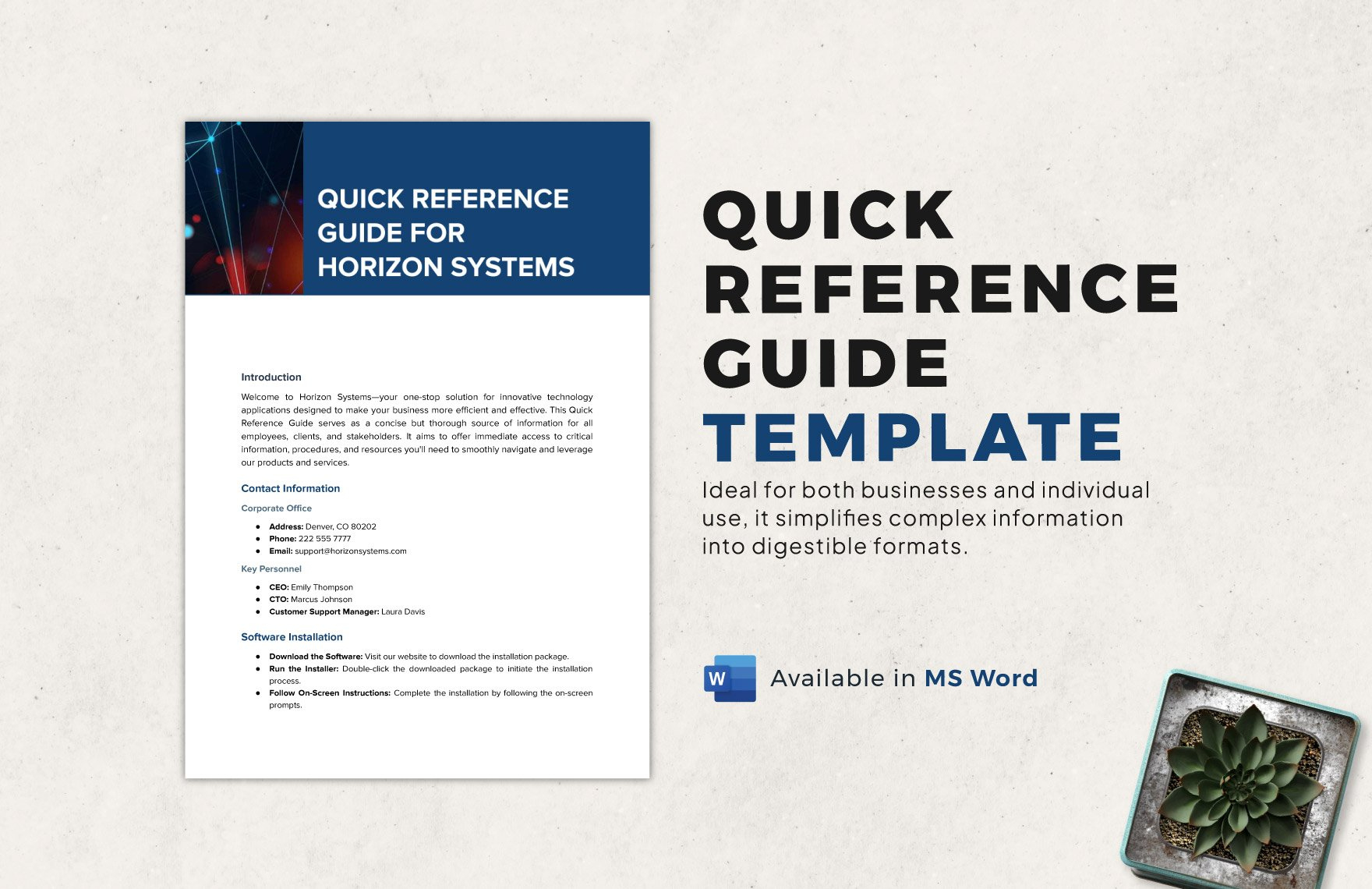 Quick Reference Guide Template In Word - Download | Template pertaining to Sample Quick Reference Guide Template