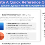 Quick Reference Guide Templates Visual How To Instructions For With Regard To Sample Quick Reference Guide Template