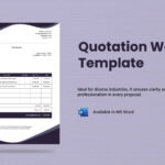 Quotation Templates In Word   Free Download | Template Inside Quotation Template Free Sample