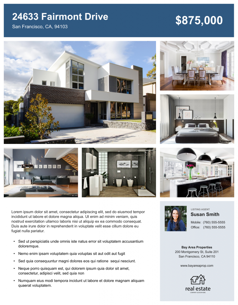 Real Estate Flyer (Free Templates) | Zillow Premier Agent pertaining to Real Estate Flyer Template Sample