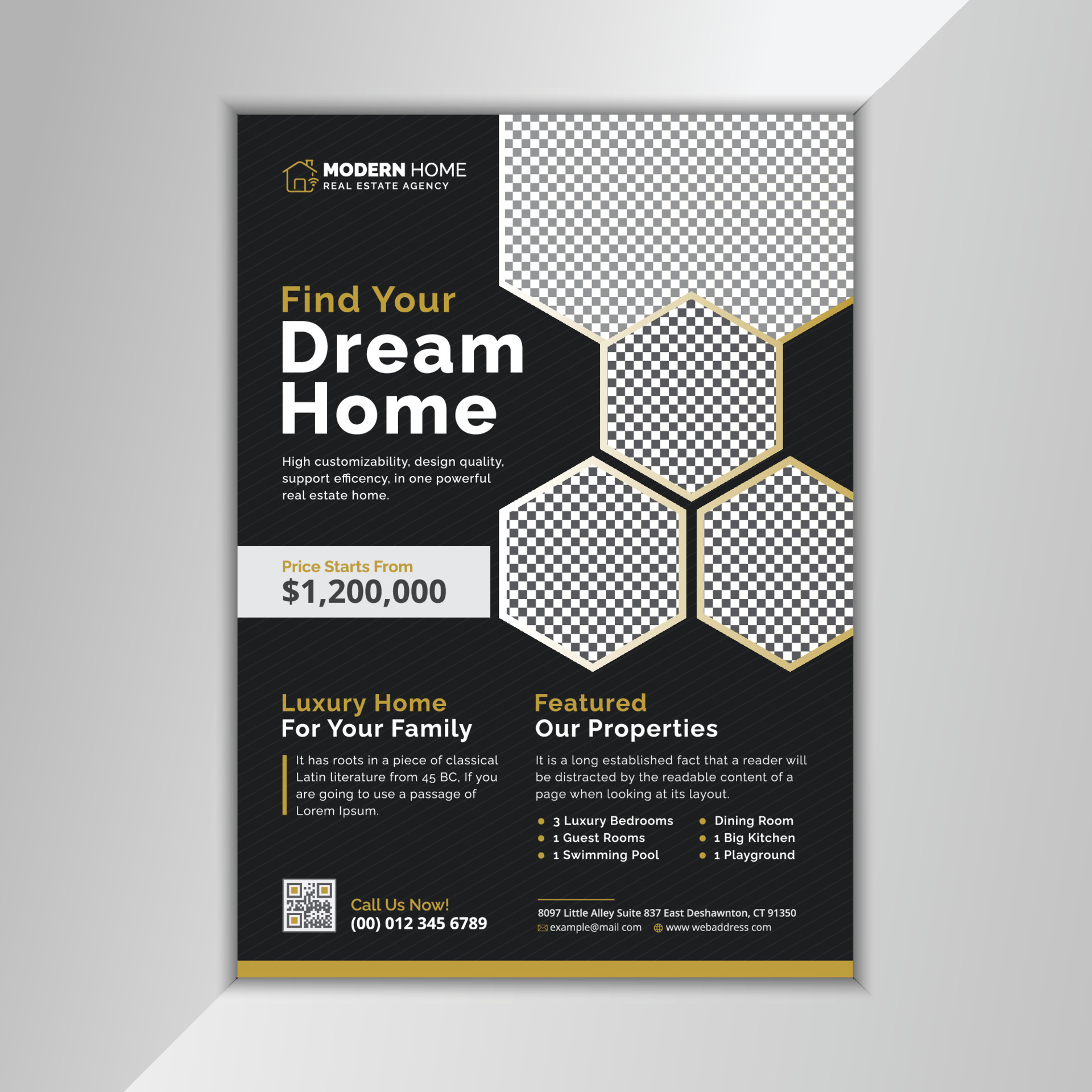 Real Estate Flyer Template Download Example Sample, Creative within Real Estate Flyer Template Sample