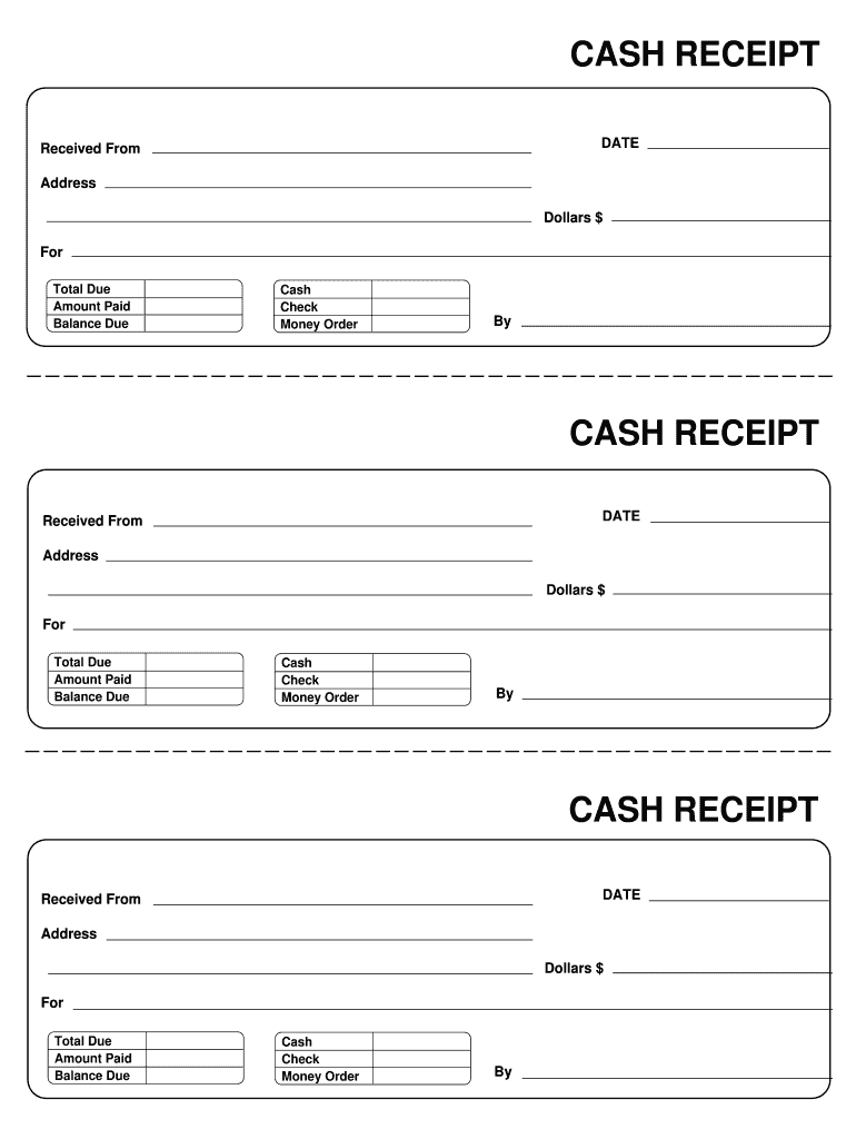 Receipt Template - Fill Online, Printable, Fillable, Blank | Pdffiller in Receipt Book Templates Sample