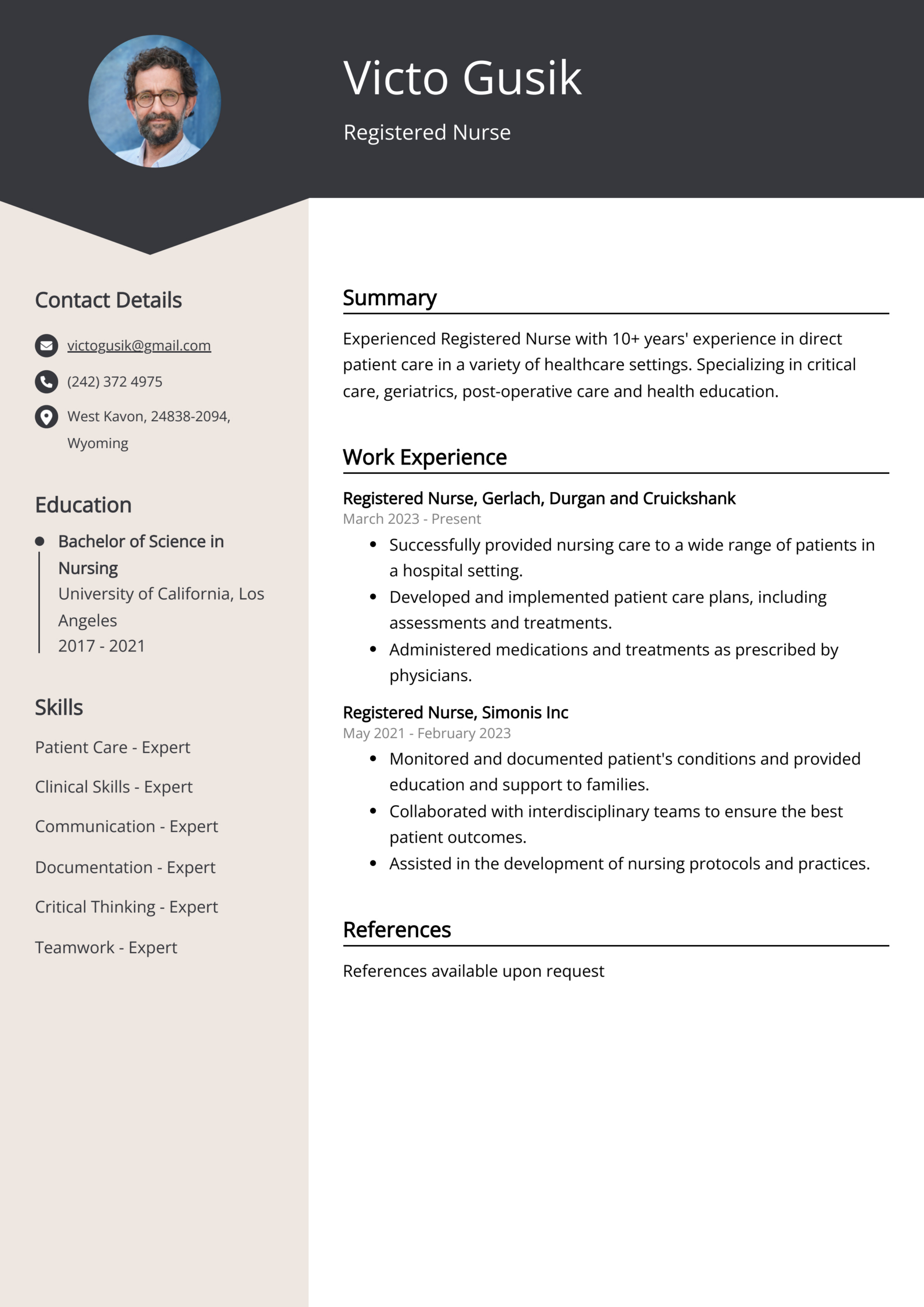 Registered Nurse Resume Examples (Template &amp;amp; 20+ Tips) inside Registered Nurse Resume Sample Template