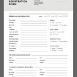 Registration Form Layout Template | Document Form Template | Application  Form Template | Personal Data Form Template | Indesign | A4+Us Throughout Membership Form Sample Template