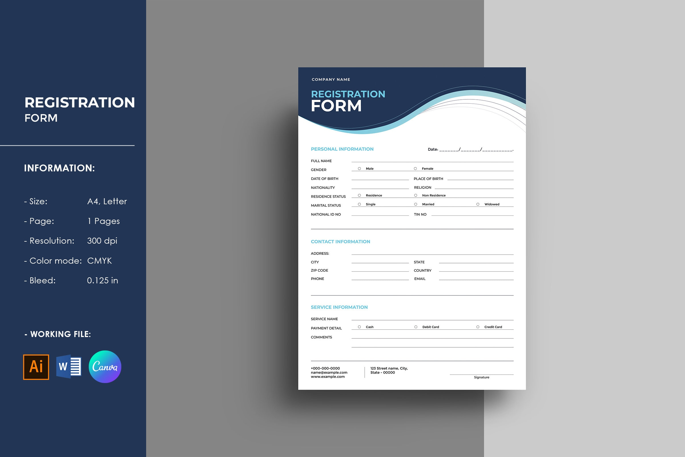 Registration Form Template, Editable Membership Form, Business pertaining to Membership Form Sample Template