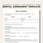 Rental Agreement Templates Simple Editable Rental Agreements Form Regarding Rental Agreement Sample Template