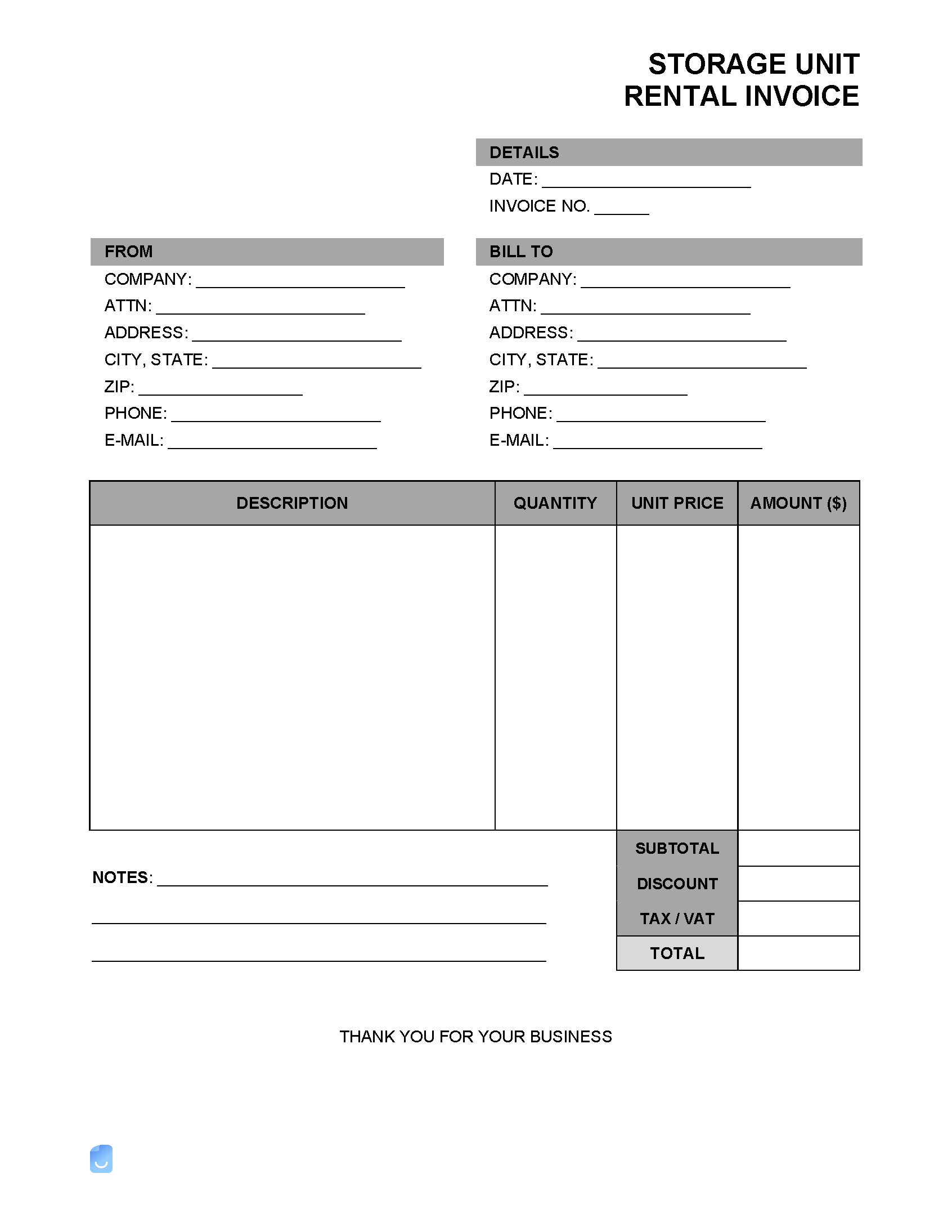 Rental Invoice Template | Invoice Maker pertaining to Rent Invoice Sample Template