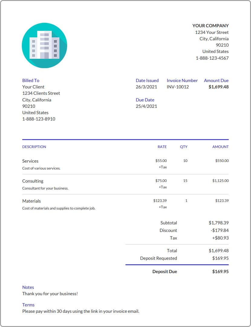 Rental Invoice Template within Rent Invoice Sample Template