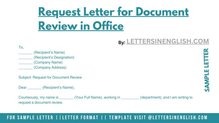 Sample Request for Review Template