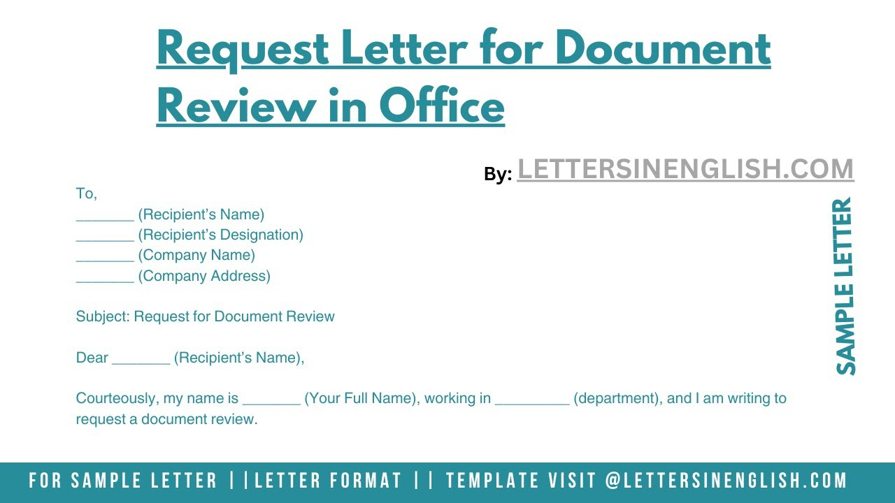 Request Letter For Document Review In Office throughout Sample Request For Review Template