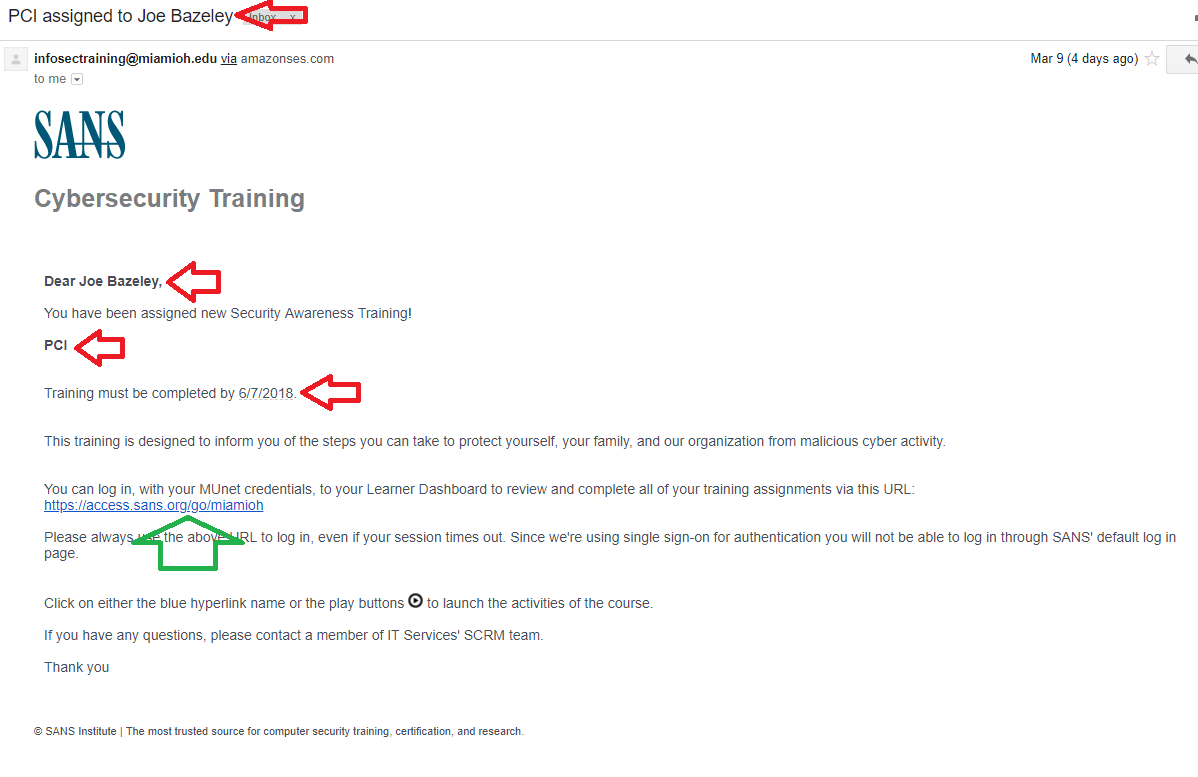 Required Security Awareness Training Starting Soon - Miami University with regard to Employee Security Awareness Email Sample Template