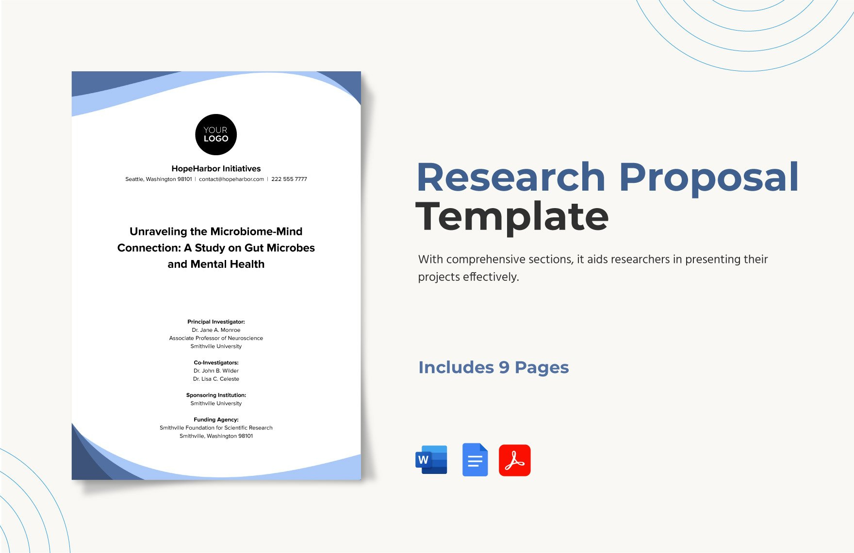 Research Proposal Template In Google Docs, Word, Pdf - Download for Research Proposal Sample Template