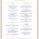 Restaurant Menu Templates · From Imenupro In Menu Template Sample