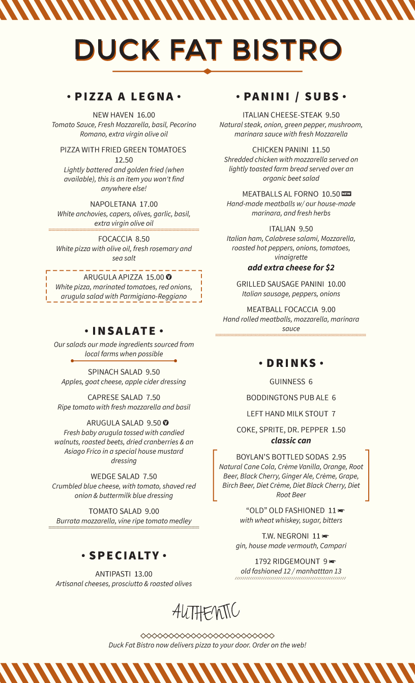 Menu Template Sample | Template Samples