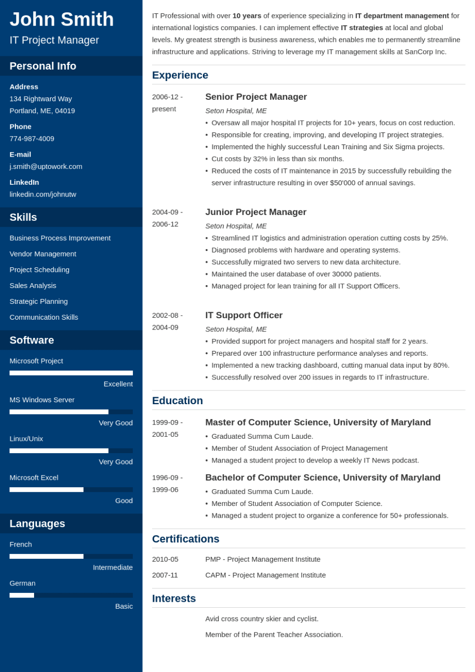 Resume Templates To Download And Print inside Professional Resume Template Free Sample