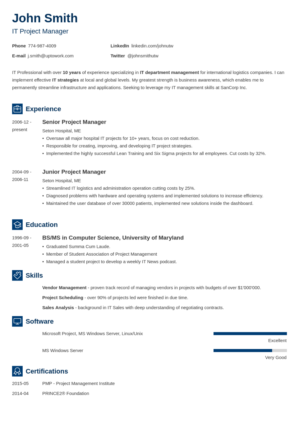 Resume Templates To Download And Print intended for Executive Resume Template Sample