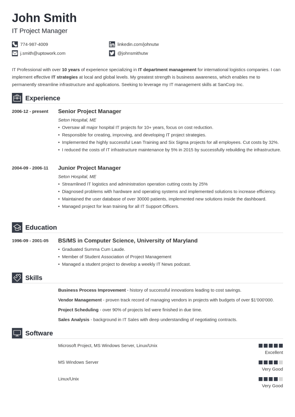 Resume Templates To Download And Print throughout CV Resume Sample Template