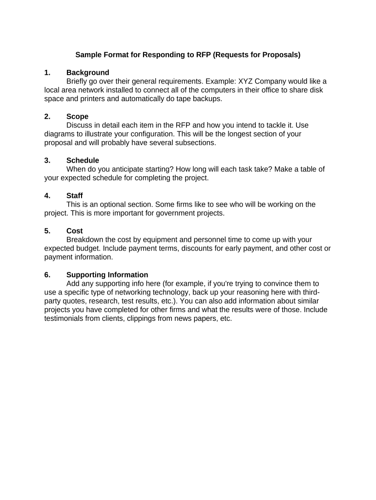 Rfp Sample Pdf: Fill Out &amp;amp; Sign Online | Dochub for Rfp Response Template Sample