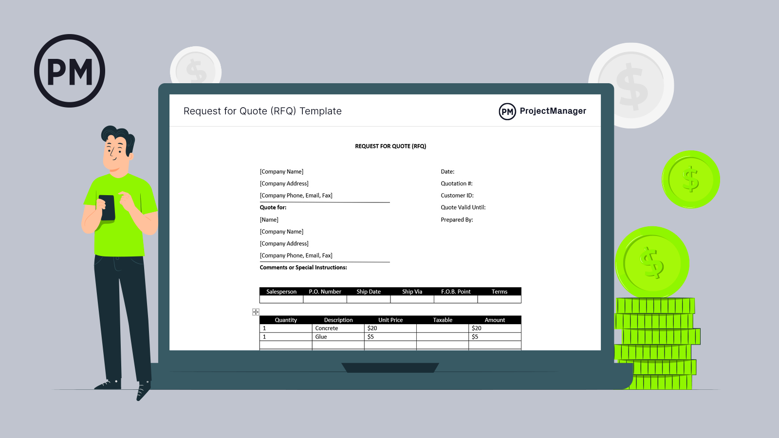 Rfq Template - Free Request For Quote Template - Word Download with Quotation Request Sample Template