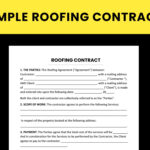 Roofing Contract Template. Printable Pdf / Editable And Fillable Intended For Roofing Contract Template Sample