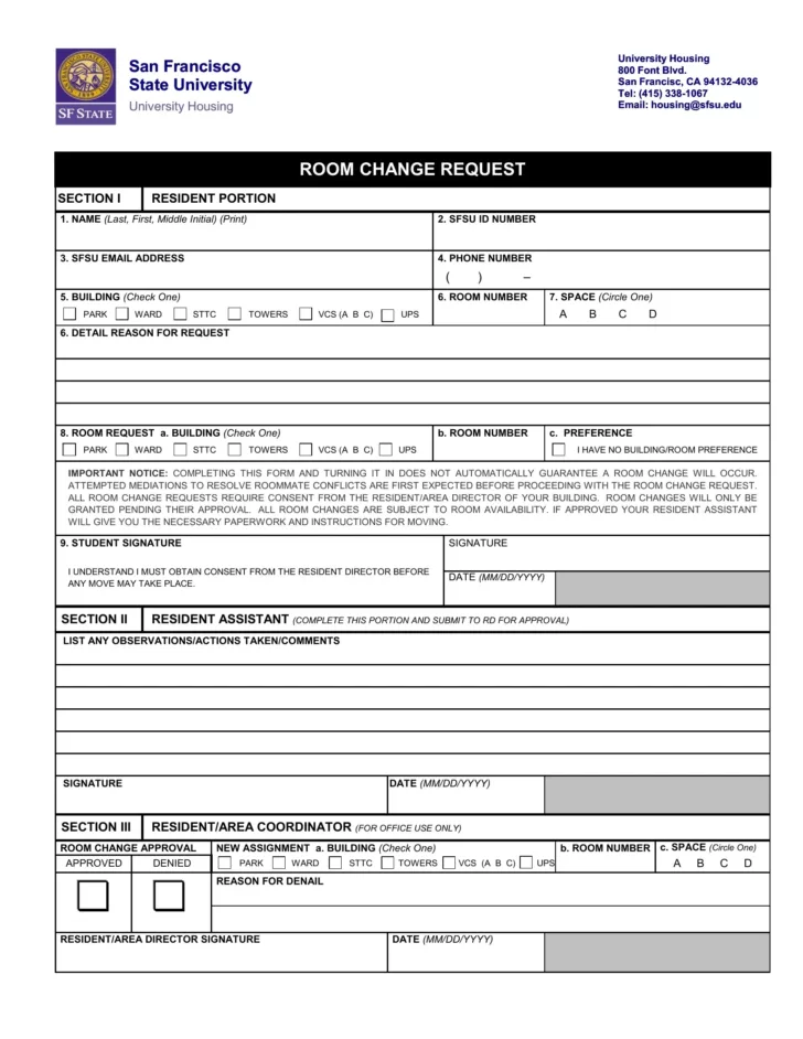 Change Request Form Sample Template