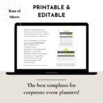 Run Of Show Digital Event Planning Template For Event Planners Intended For Run Of Show Sample Template