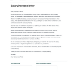 Salary Increase Letter Template   Free To Use Throughout Pay Raise Letter Sample Templates