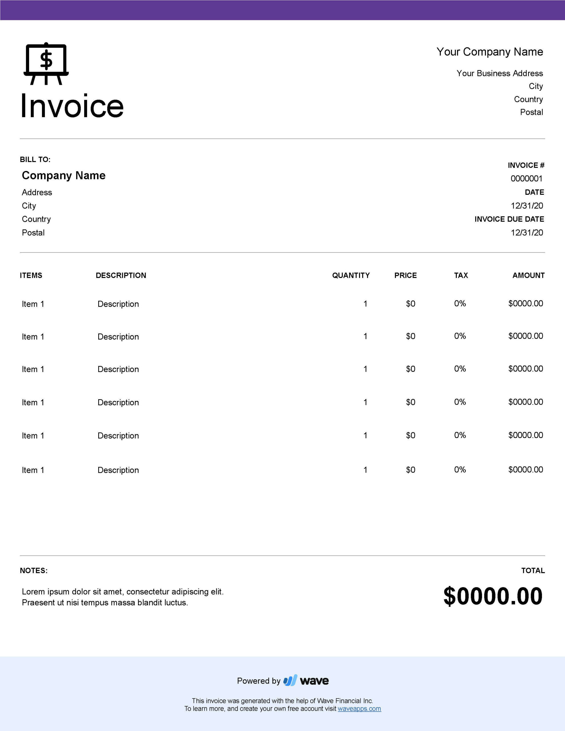 Sales Invoice Template - Free Download for Sales Invoice Template Sample