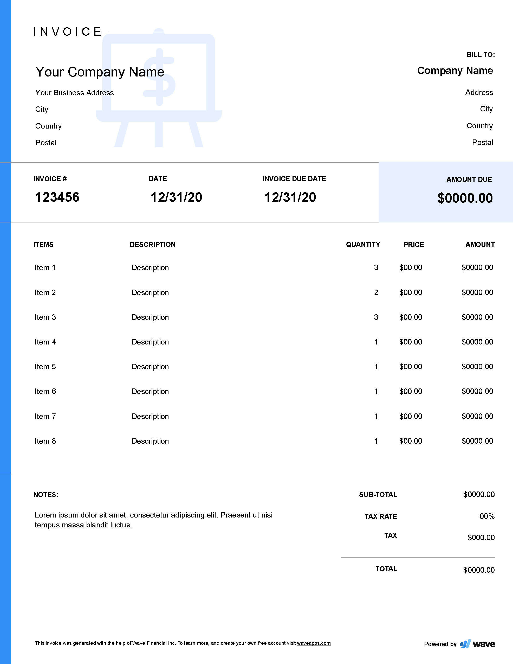 Sales Invoice Template - Free Download pertaining to Sales Invoice Template Sample