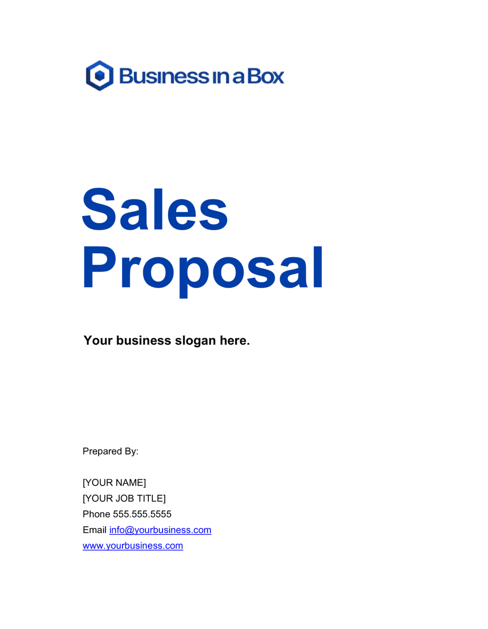 Sales Proposal Template 2024 [Download .Docx] | Business In A Box™ inside Sales Proposal Sample Template