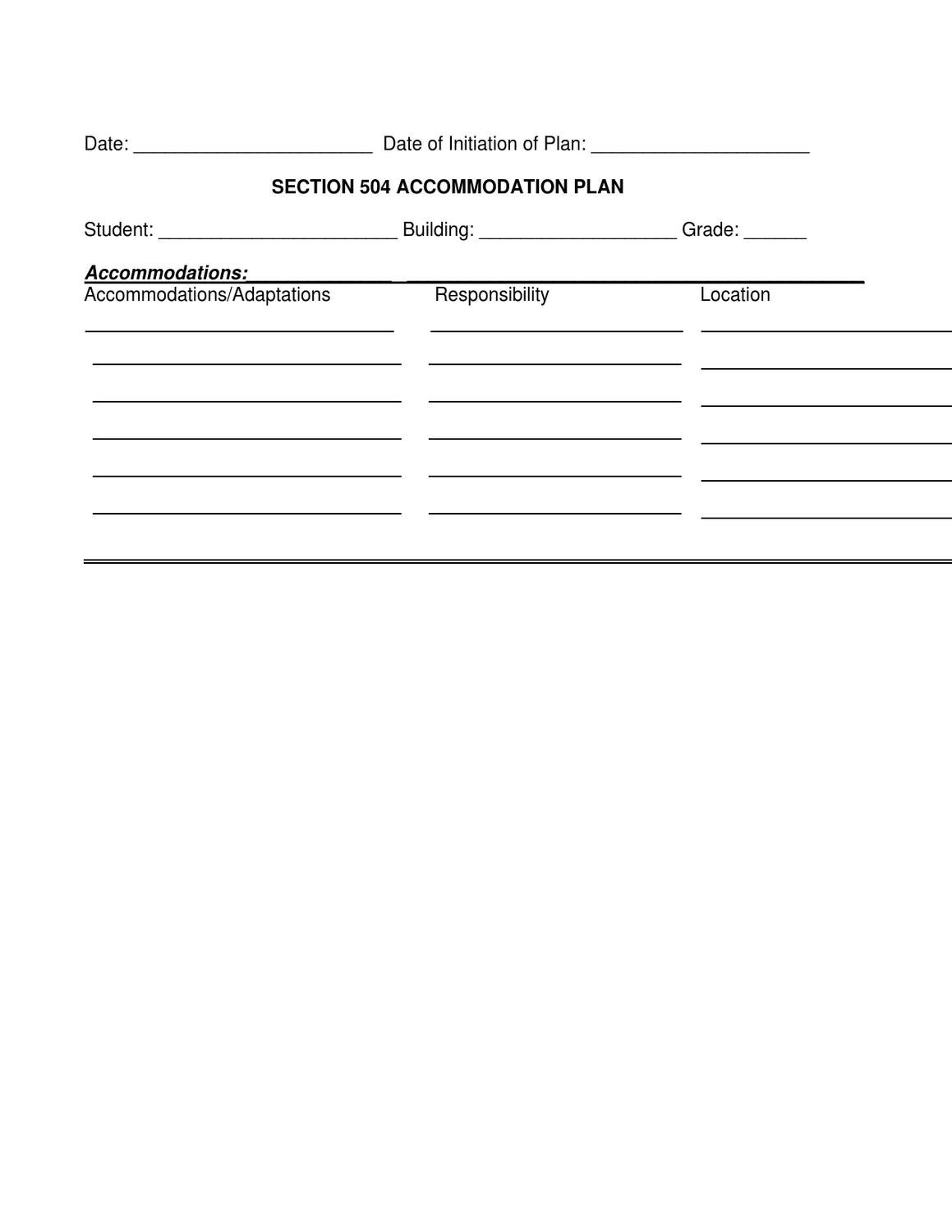 Sample 504 Plan Formksb School Law - Issuu with regard to 504 Plan Sample Template