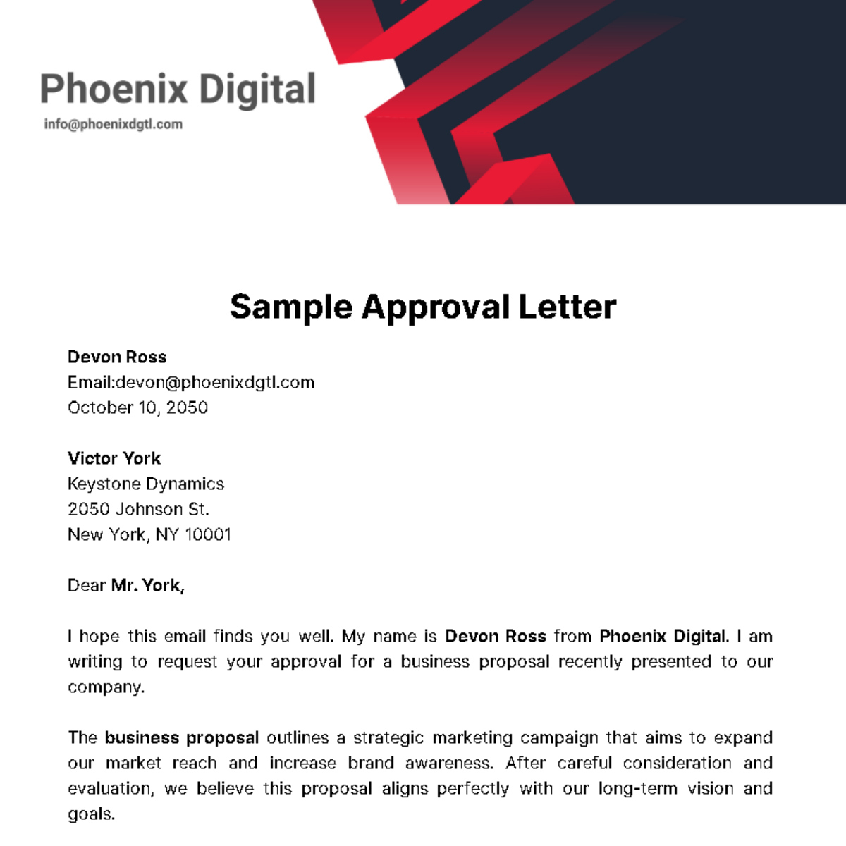 Sample Approval Letter Template - Edit Online &amp;amp; Download Example in Sample Approval Email Template