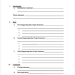 Sample Blank Outline Template For Creating Document Or Project With Regard To Essay Outline Sample Template